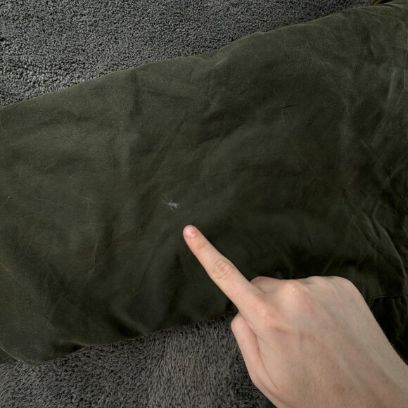 Country Style Cotton Waxed Jacket Full Zip Cargo Pockets Youth Size 32 Green Boy - Picture 14 of 16